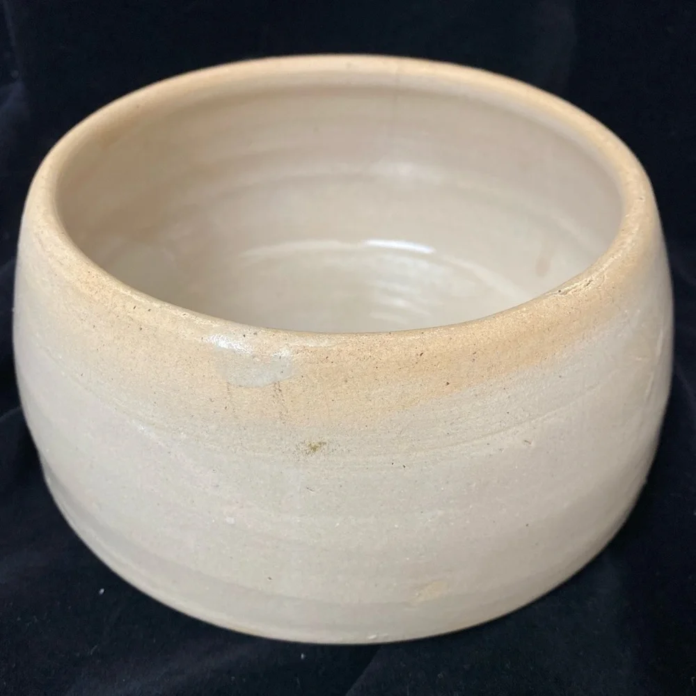 Vintage Primitive Rustic 5.5” Stoneware Crockery No-Tip Animal Food Bowl - Picture 4 of 13